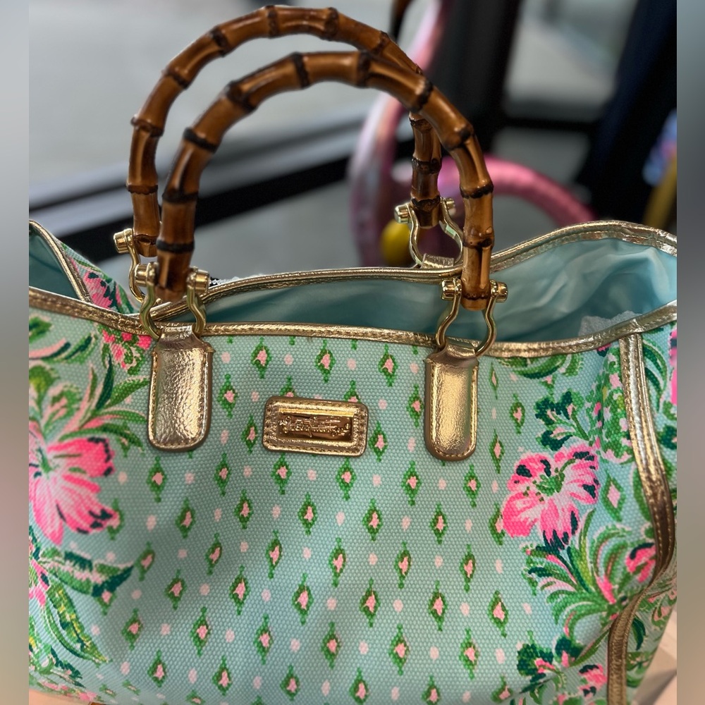 Lilly Pulitzer Greydon Canvas Tote Oh diamond girl print with a gift ❤️‍🔥 - Picture 10 of 14